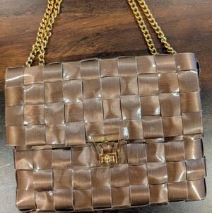 True Vintage Lefcort Bag Italy 1940s 1950s Brown Gold